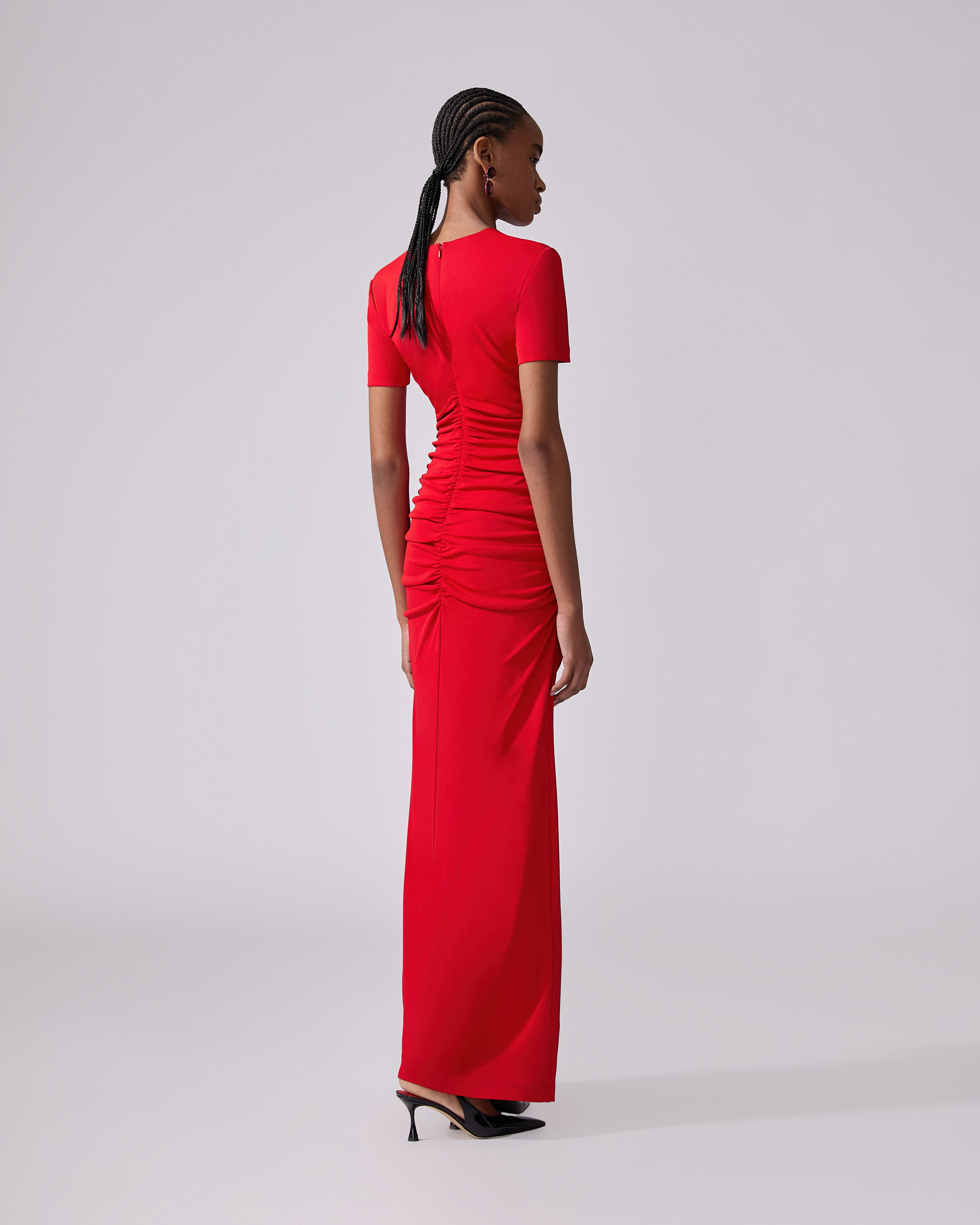 Ruched Jersey Column Dress - 3