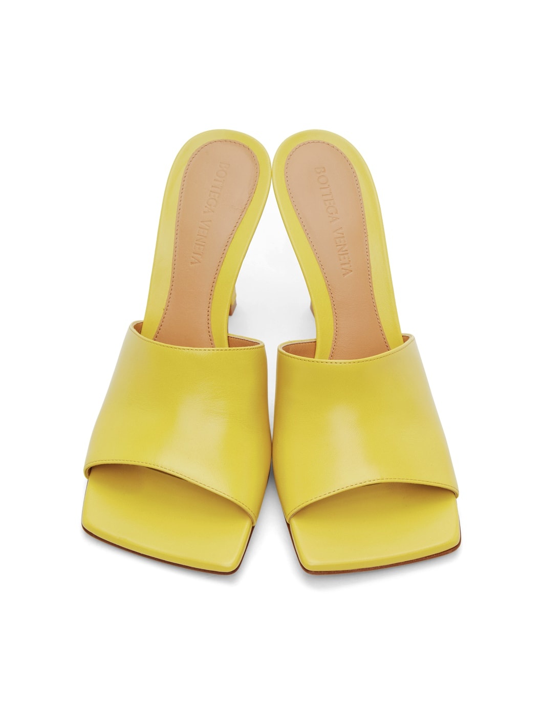 Yellow Stretch Heeled Sandals - 5