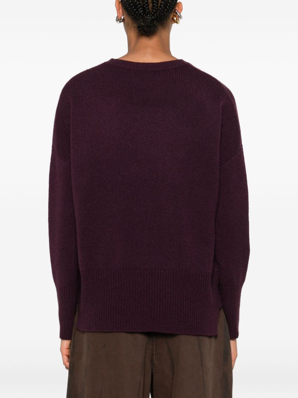round-neck cashmere sweater - 4
