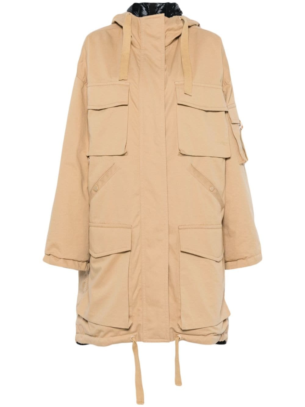 reversible cotton parka coat - 1