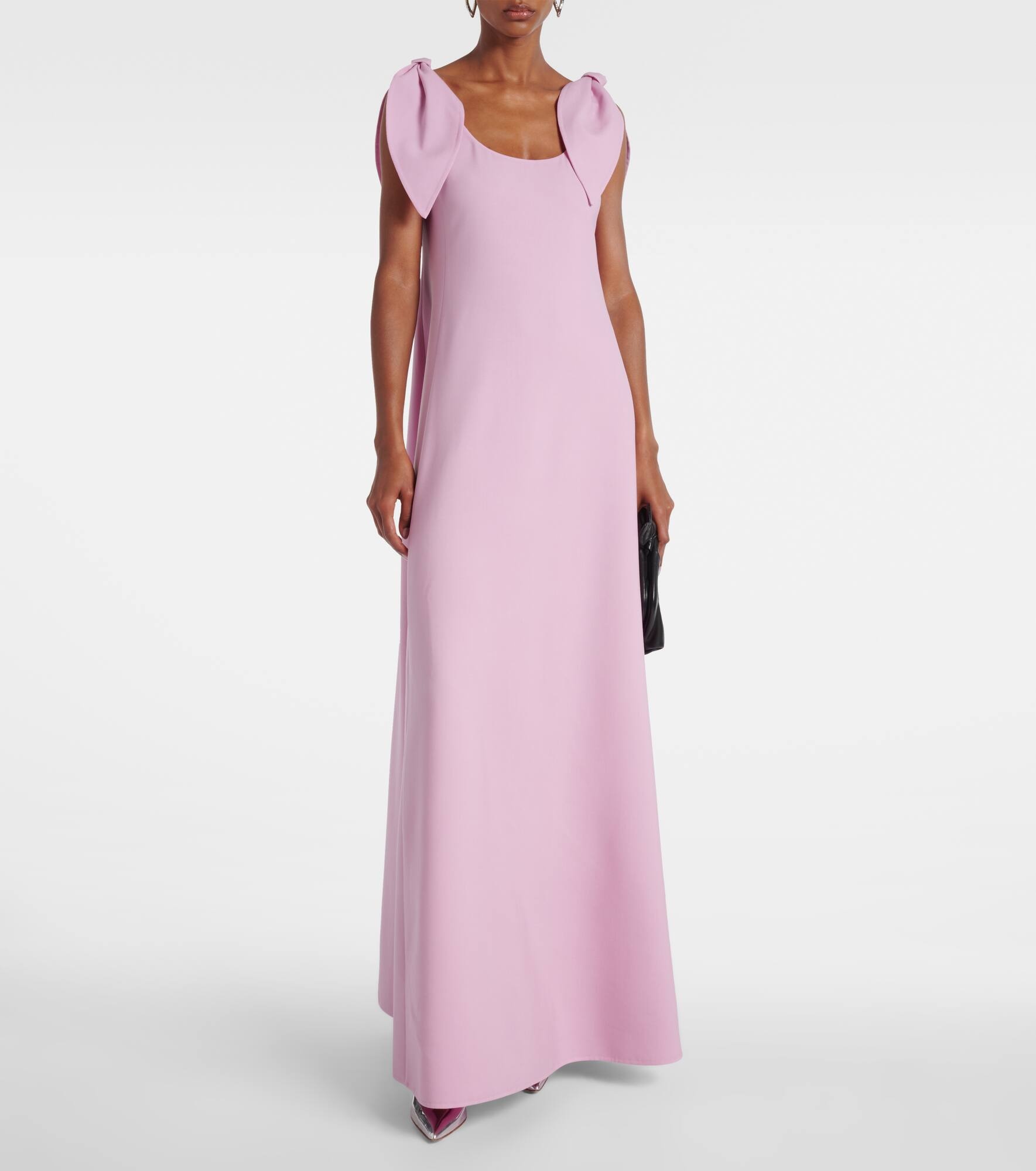 Bow-detail wool-blend maxi dress - 2