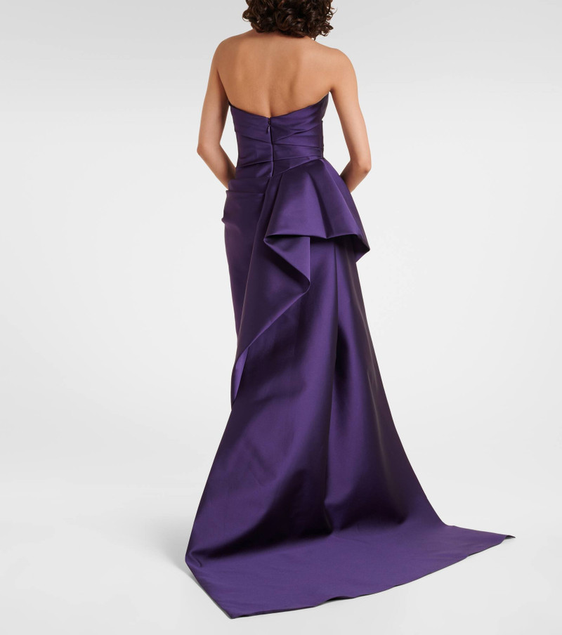 Draped strapless mikado gown 3