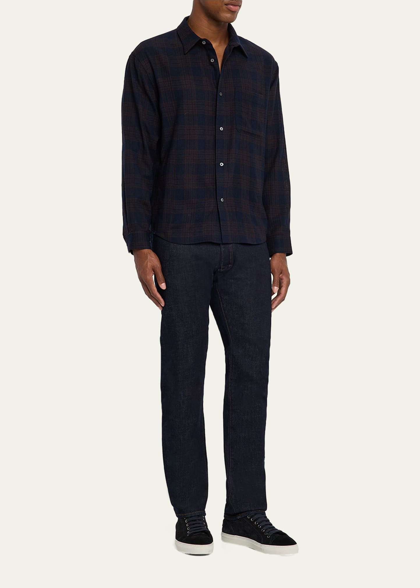 Men's Wool Plaid Button-Down Shirt - 2