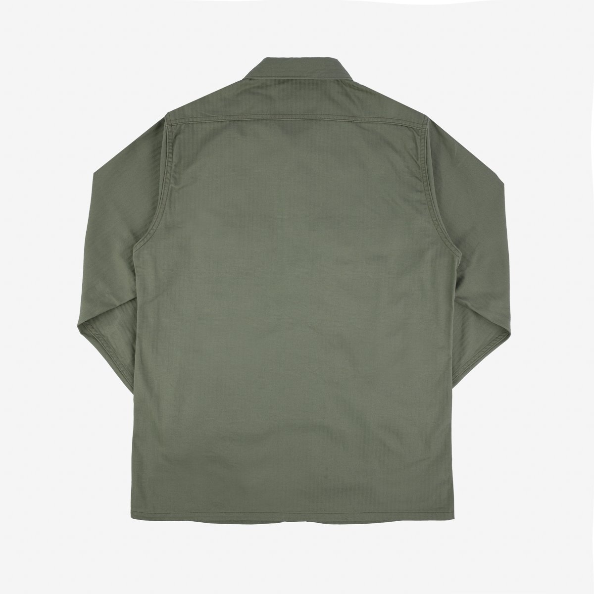 IHSH-385-ODG 9oz Herringbone Military Shirt - Olive Drab Green - 5