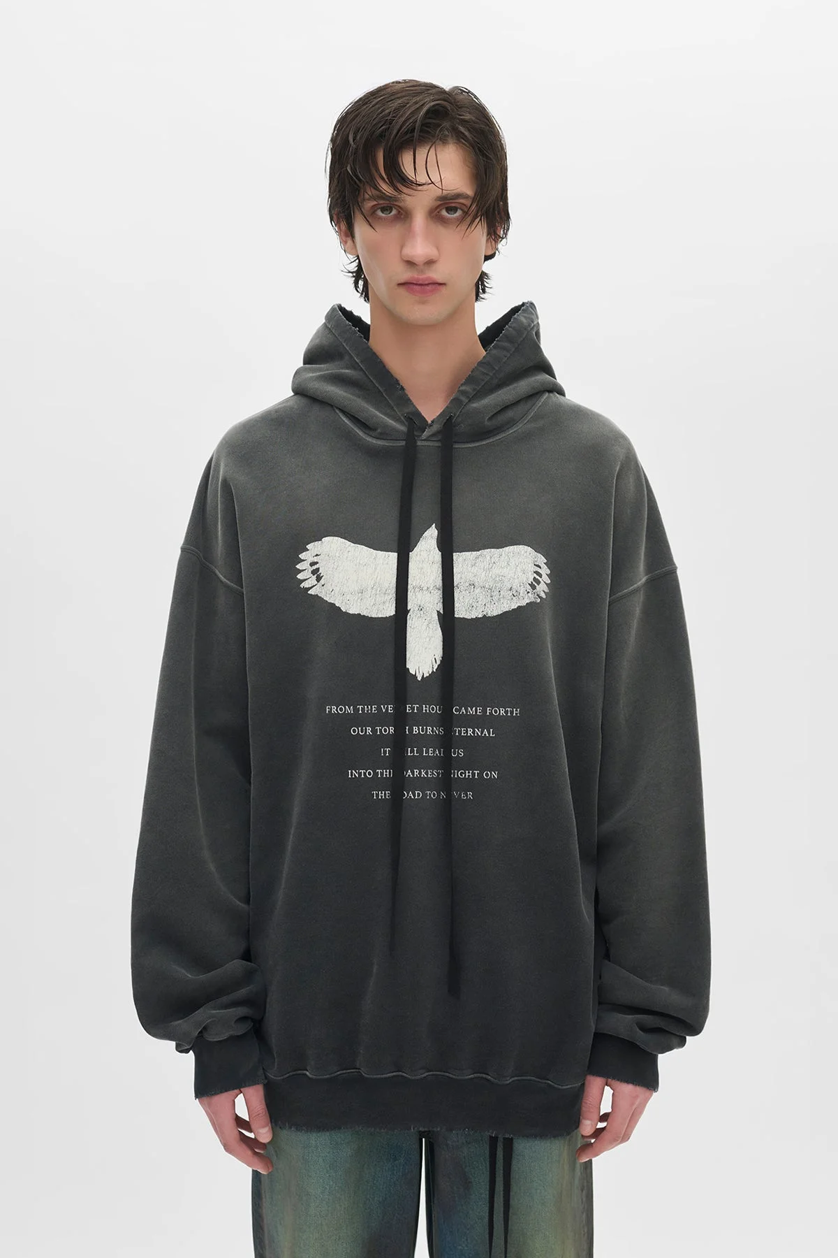 Eagle Print Hoodie - 1