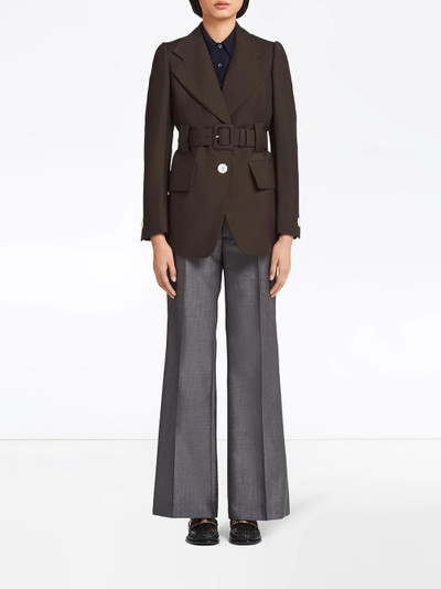 Prada belted masculine fit blazer outlook