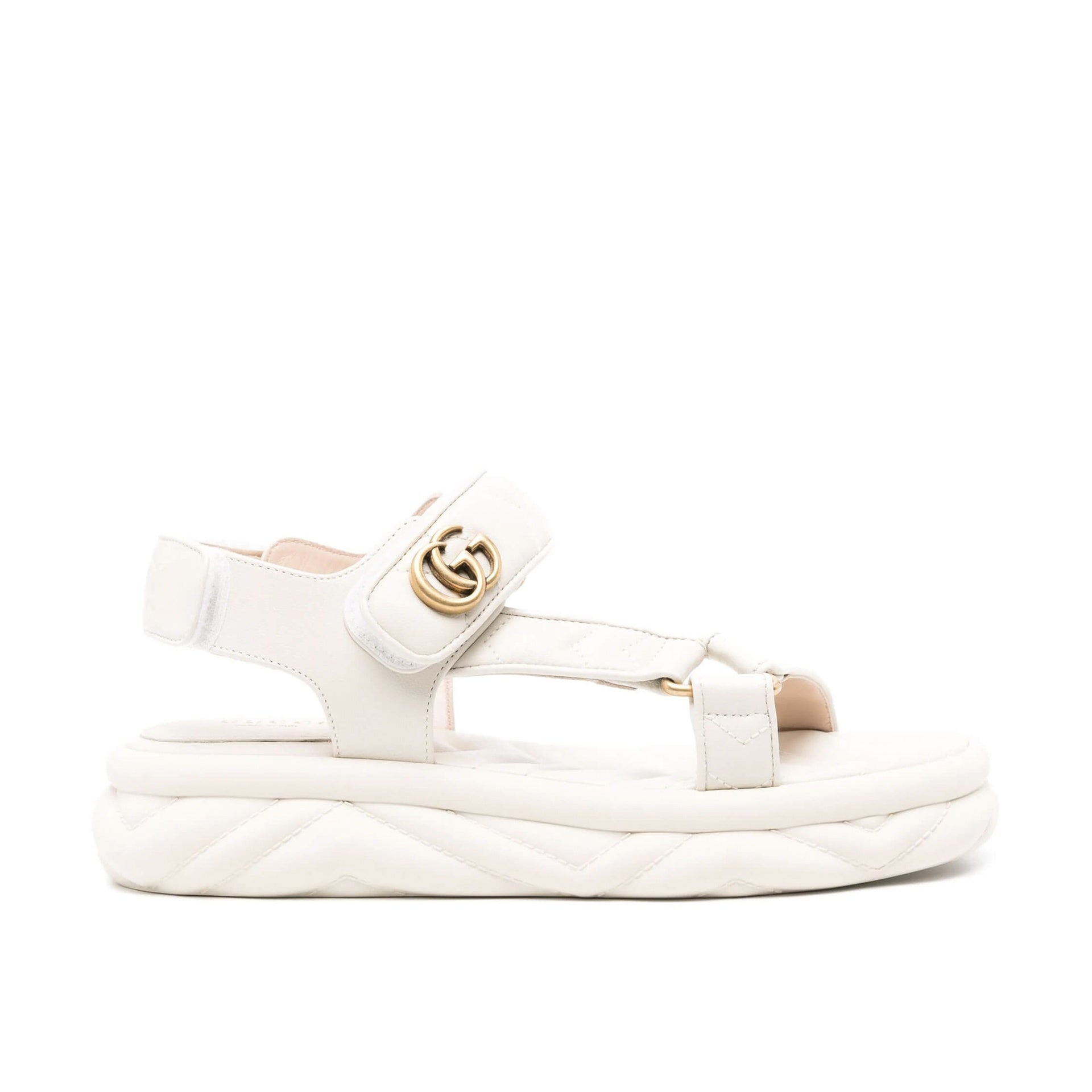 Gucci Leather Double G Sandals - 1