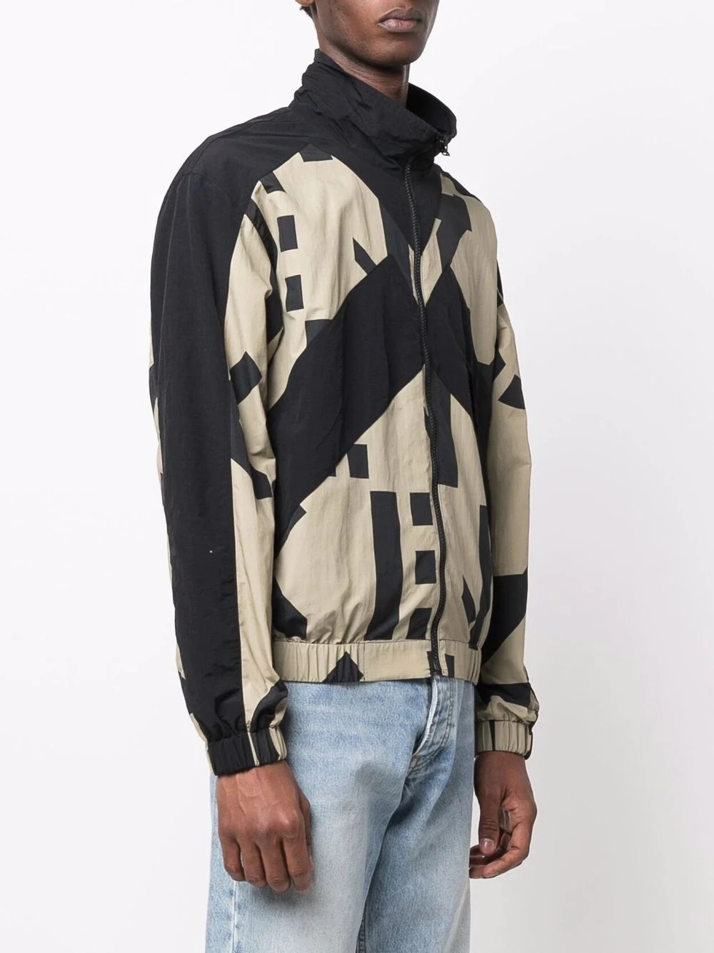 logo-print panelled lightweight jacket - 3