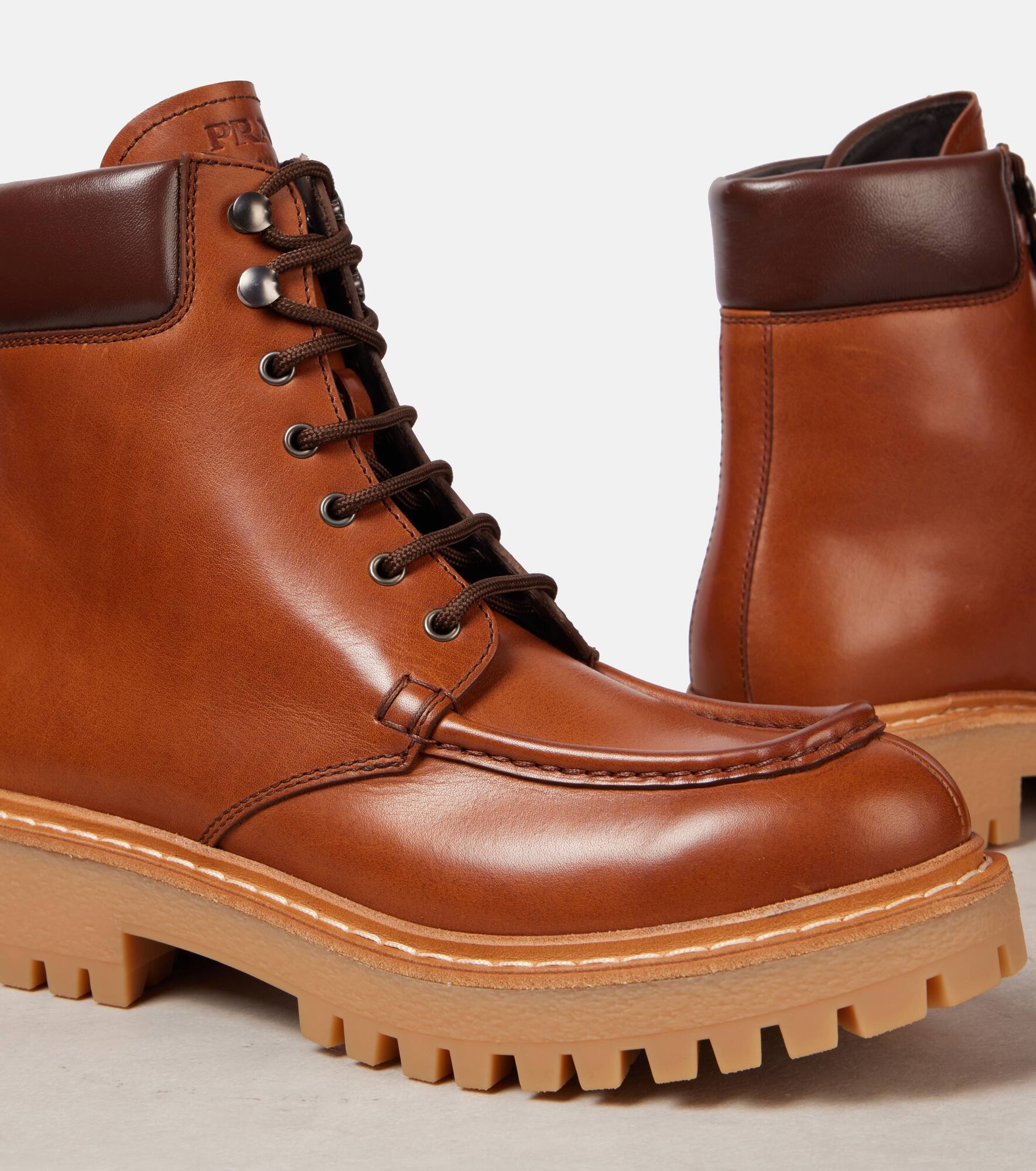 Leather combat boots - 5