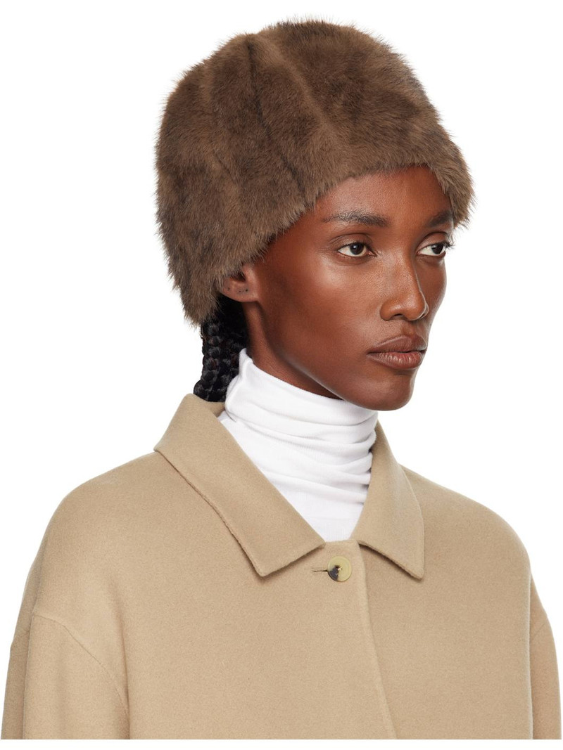 LE17SEPTEMBRE Brown Faux-Fur Hat outlook