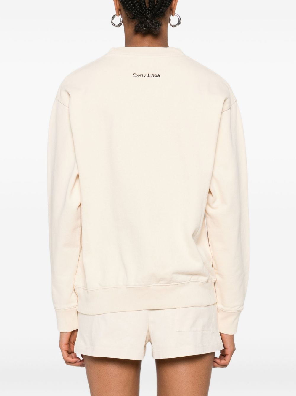 crest-print sweatshirt - 4