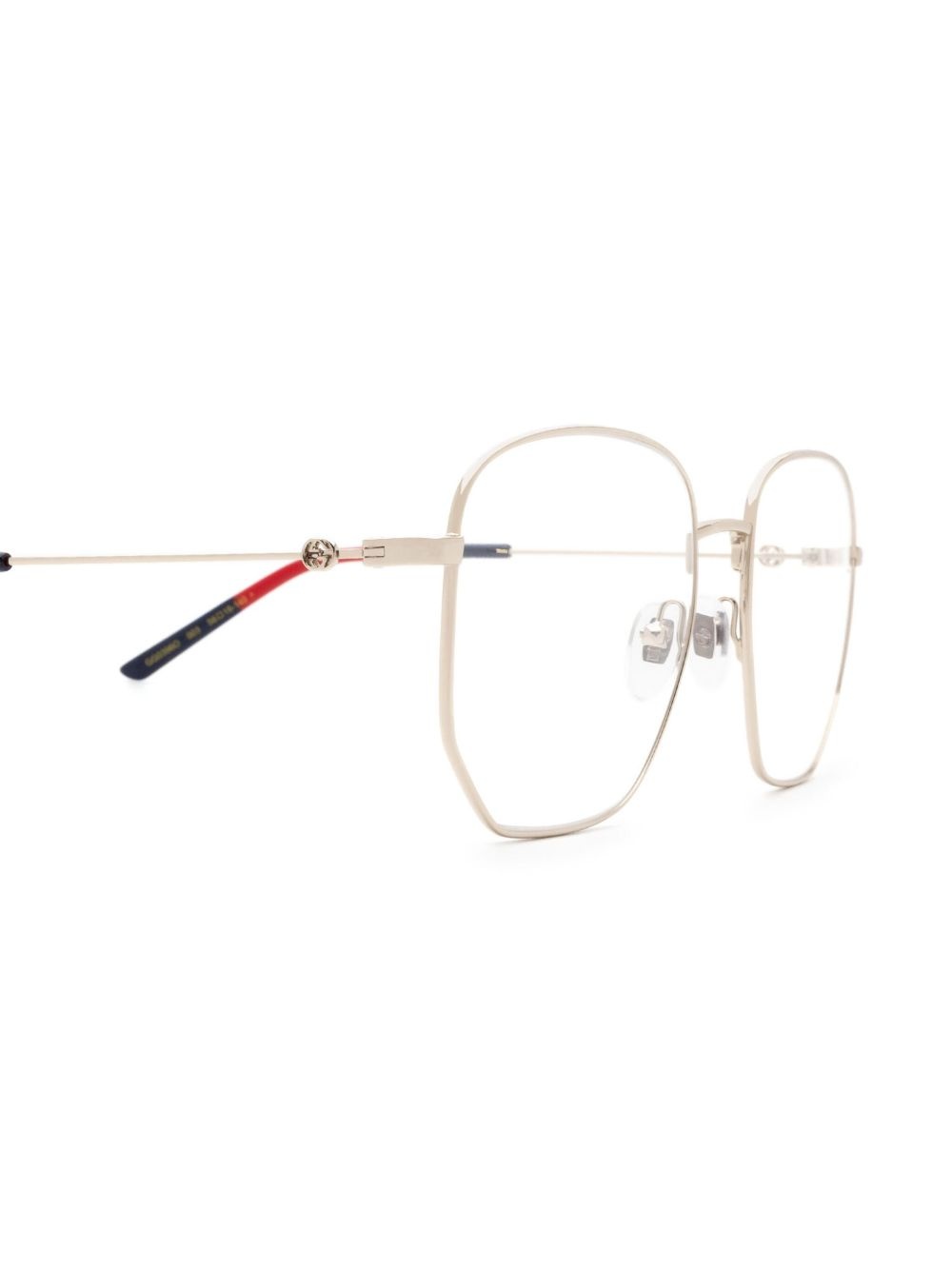 Web detail hexagonal-frame glasses - 3