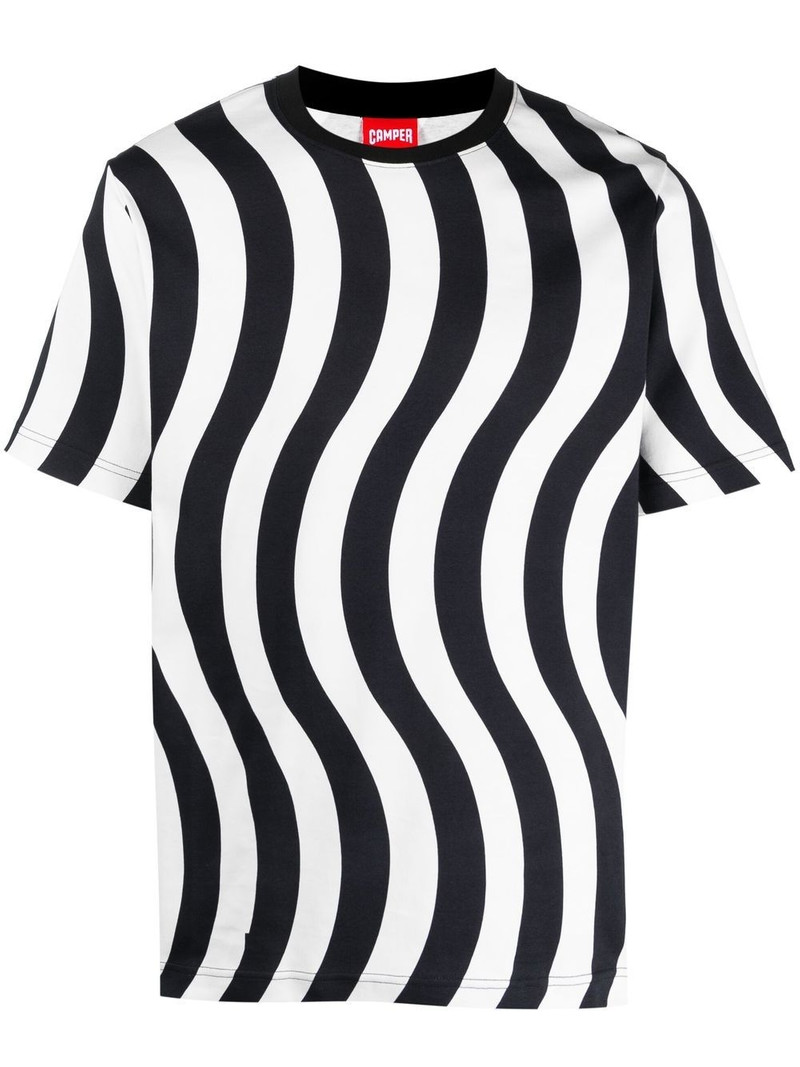 wave-print short-sleeve T-shirt 1