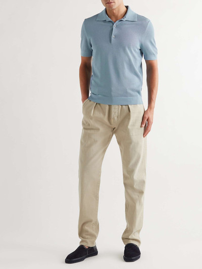 TOM FORD Slim-Fit Cotton-Blend Piqué Polo Shirt outlook