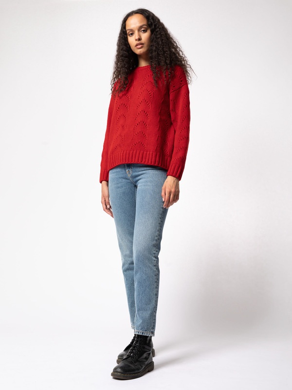 Lena Fancy Knit Chili - 2