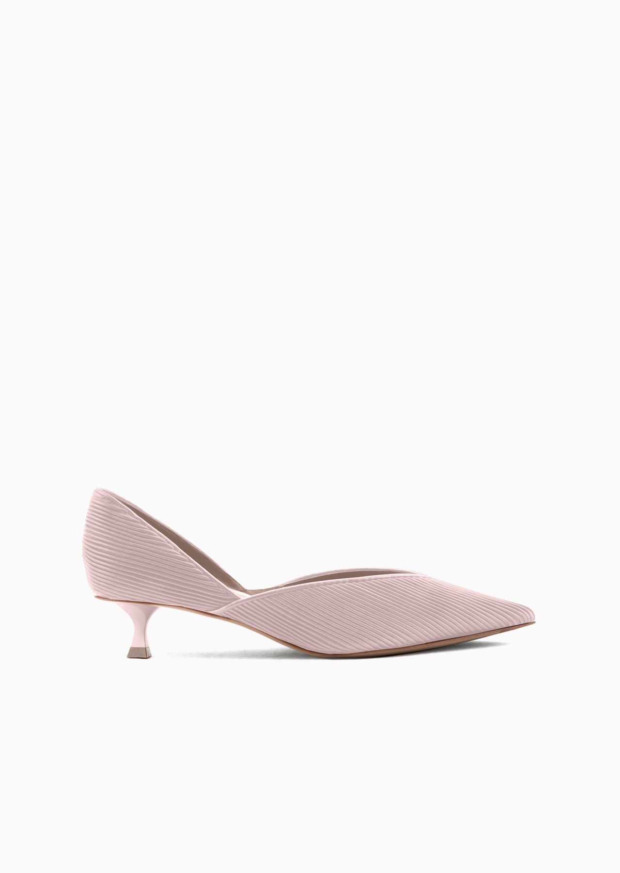 Pleated crêpe de Chine d'Orsay court shoes - 1