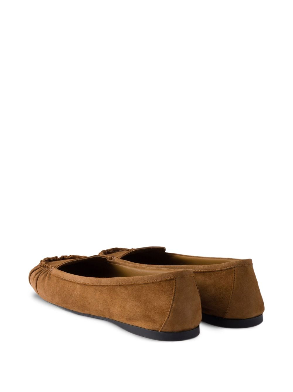 ruffled suede loafers - 3