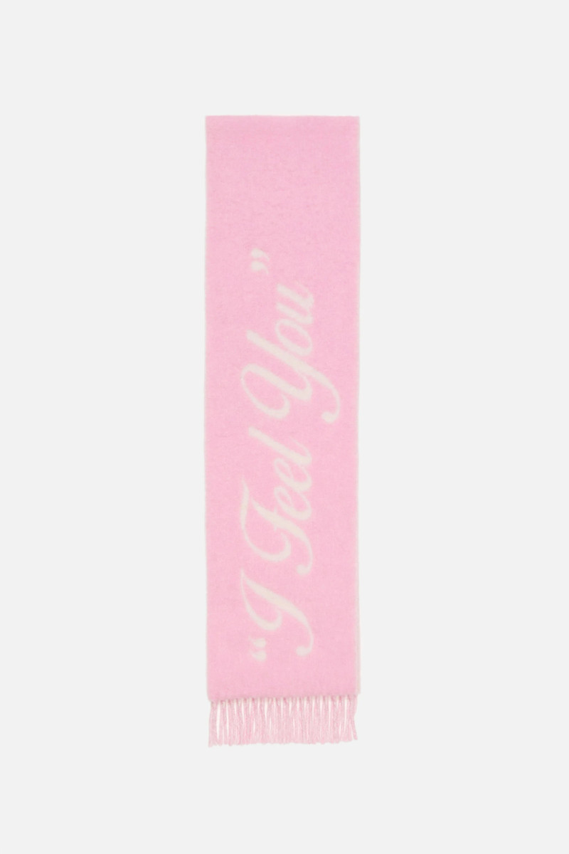 Wool scarf - Old pink/white 3