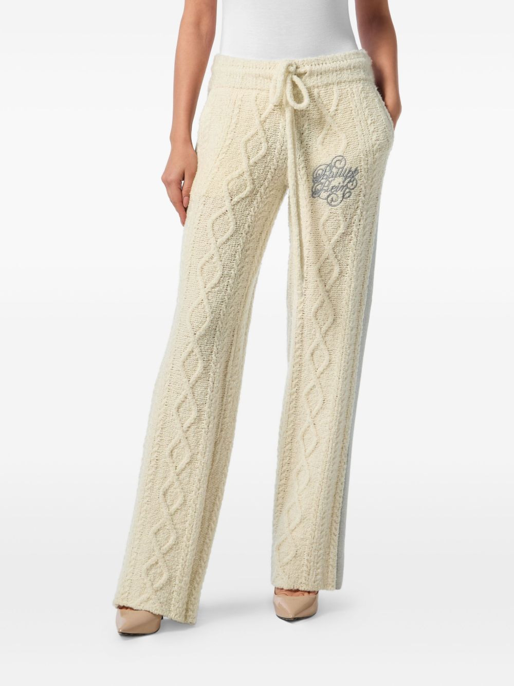 knitted straight-leg trousers - 3