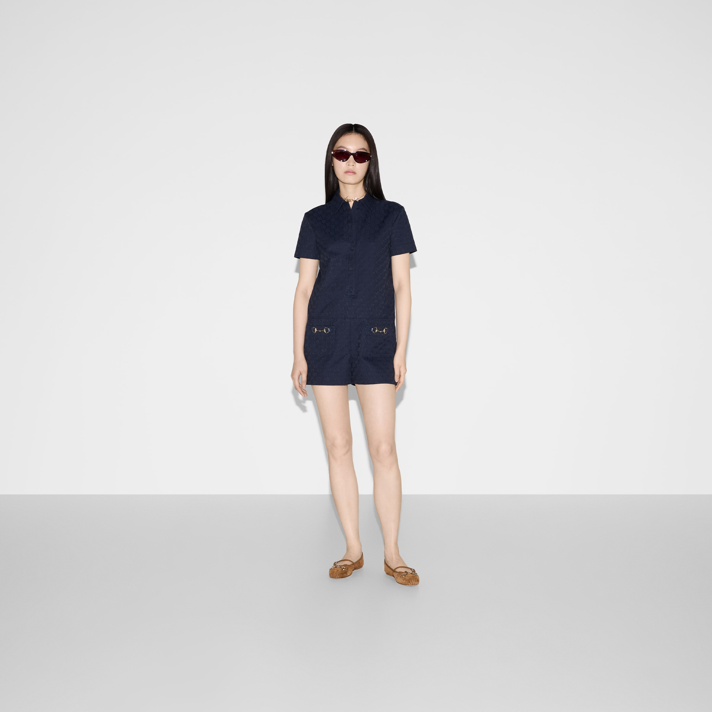 GG canvas jumpsuit with Horsebit - 2