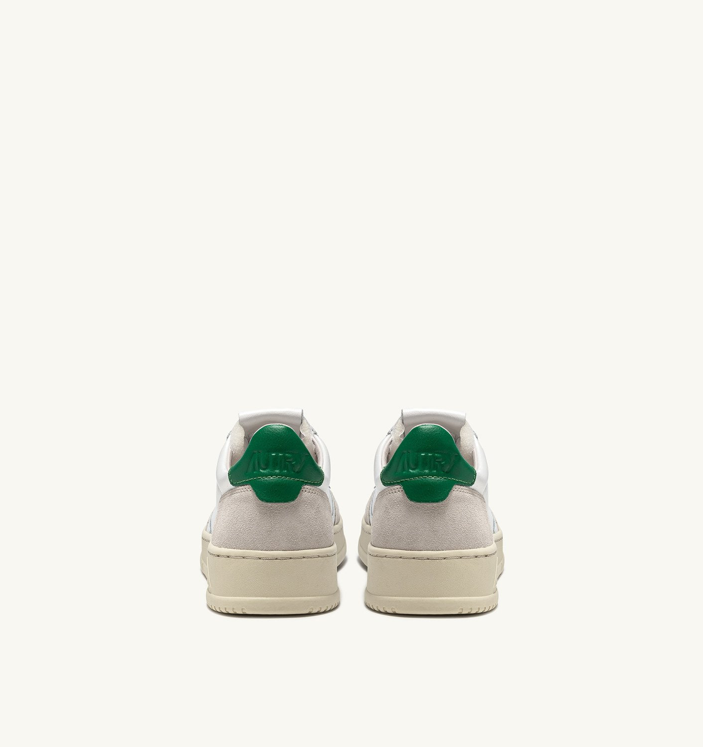 MEDALIST LOW SNEAKERS IN WHITE AND AMAZON LEATHER AND BEIGE SUEDE - 3