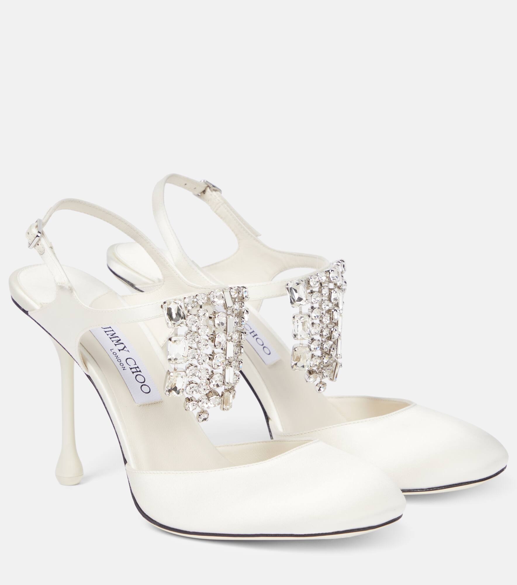 Verity 95 embellished satin pumps - 1