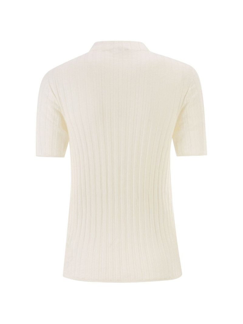 PESERICO ribbed short-sleeve sweater outlook