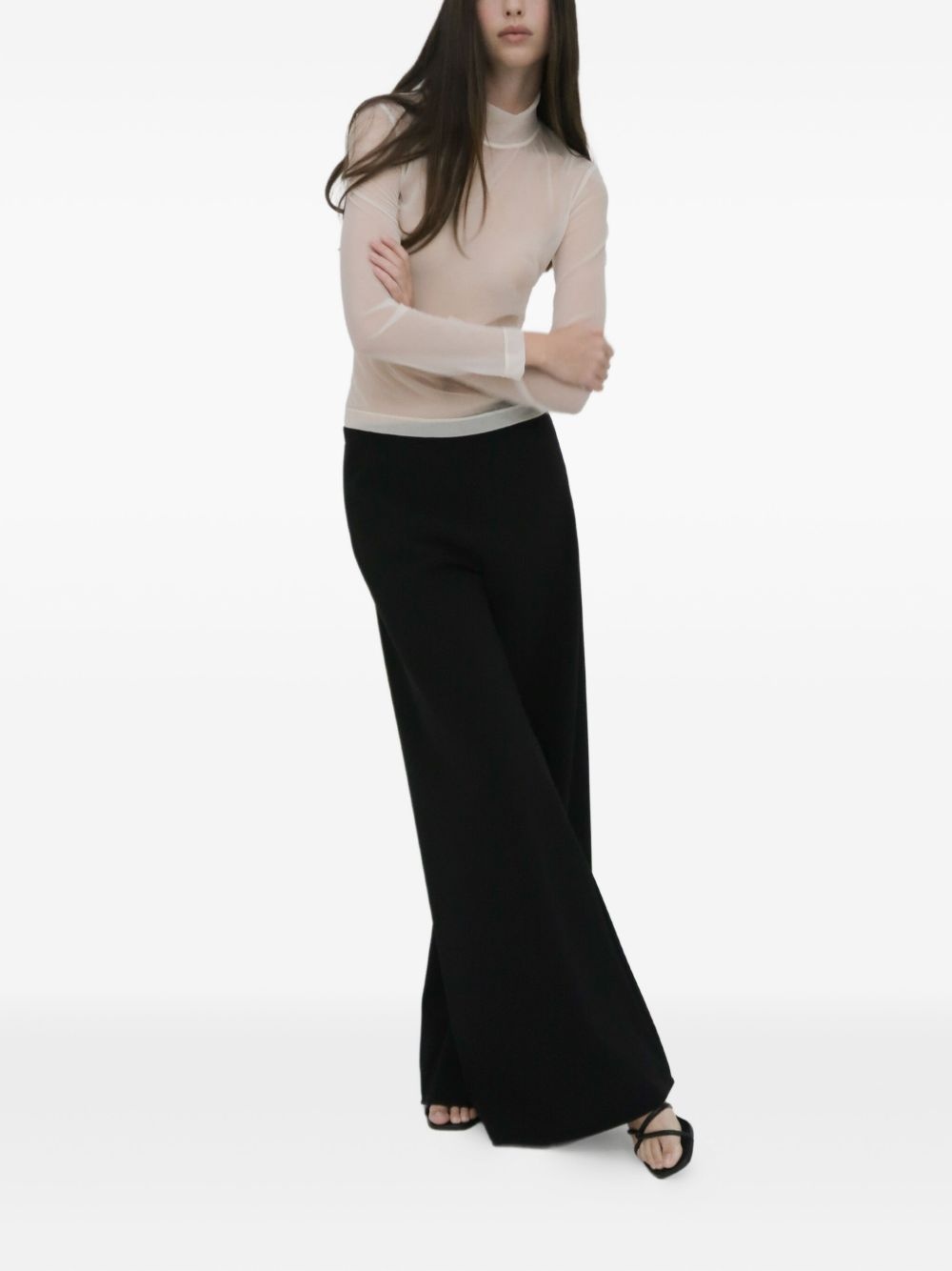 turtleneck sheer top - 2