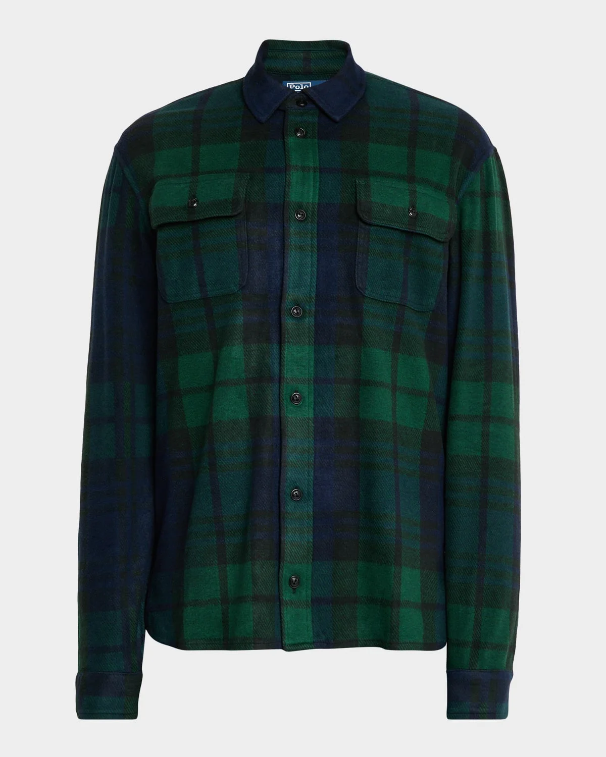 Men's Tartan Check Flannel Button-Down Shirt - 1