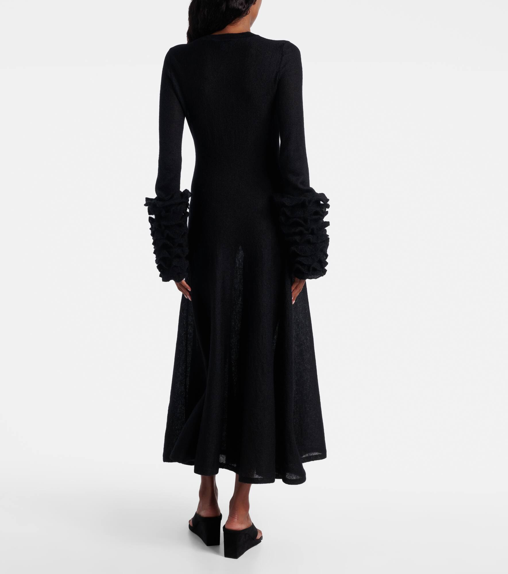 Ruffled mohair-blend maxi dress - 3