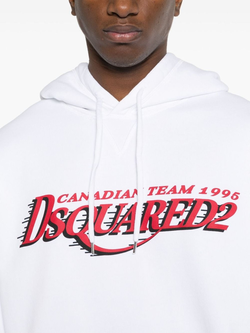 logo-print cotton hoodie 5