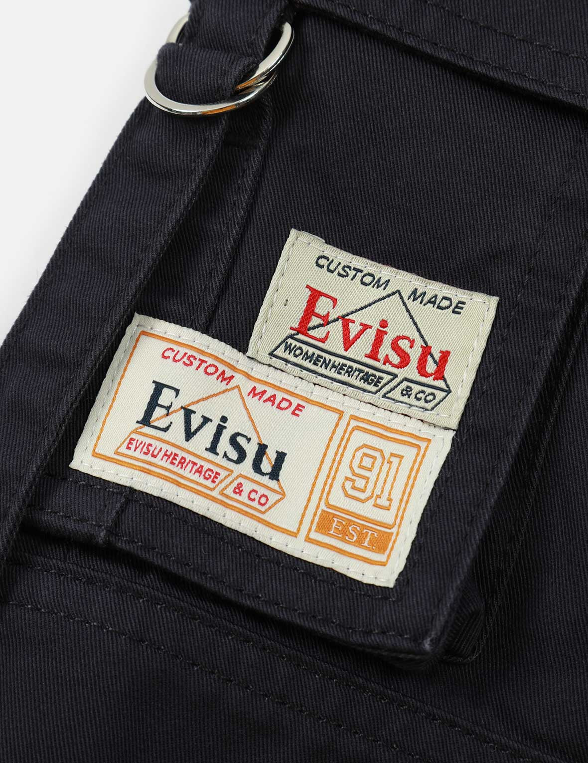 SEAGULL AND LOGO EMBROIDERY CARGO SHORTS - 8