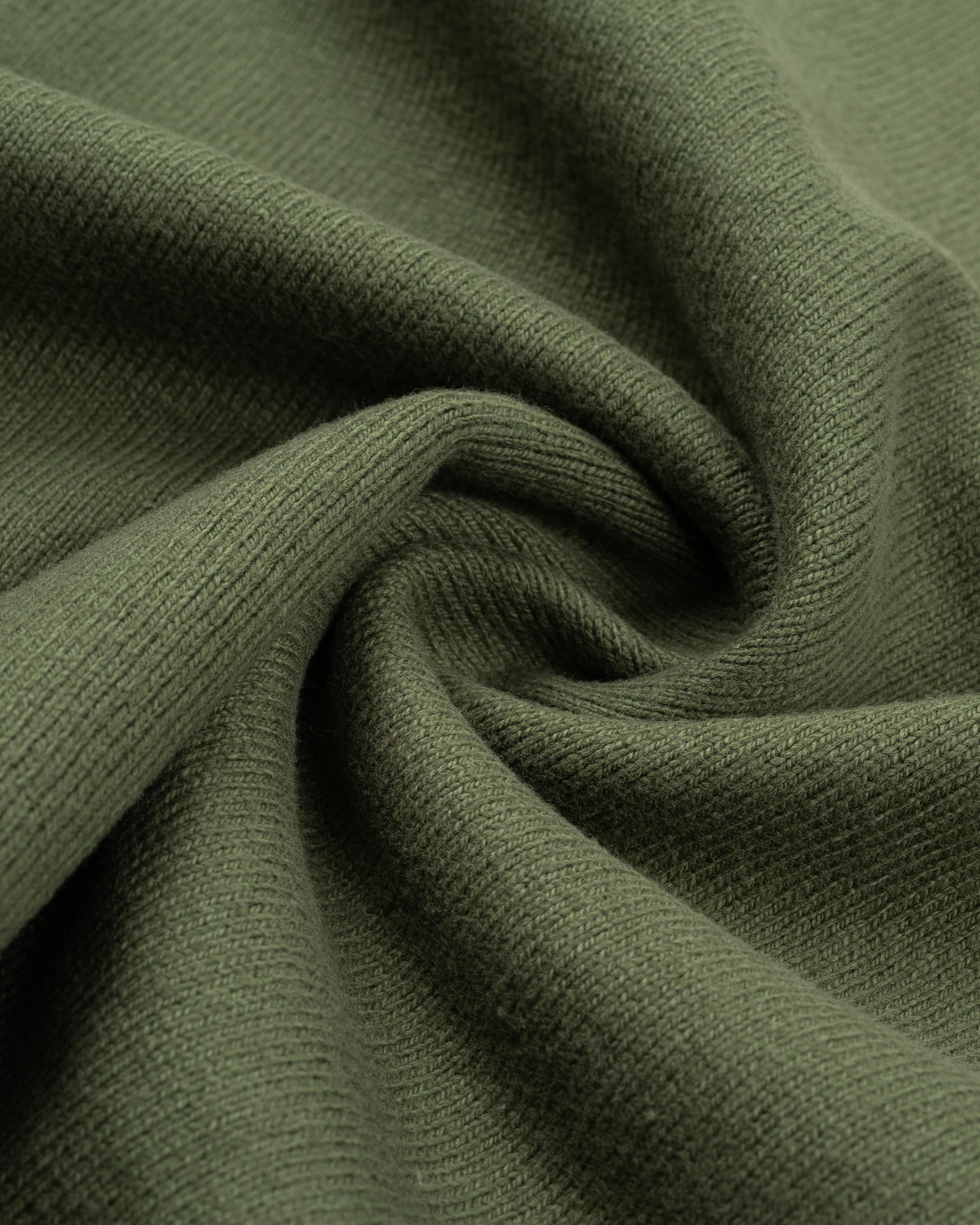 IHTL-1501-OLV 11oz Cotton Knit Long Sleeved Crew Neck Sweater - Olive - 9