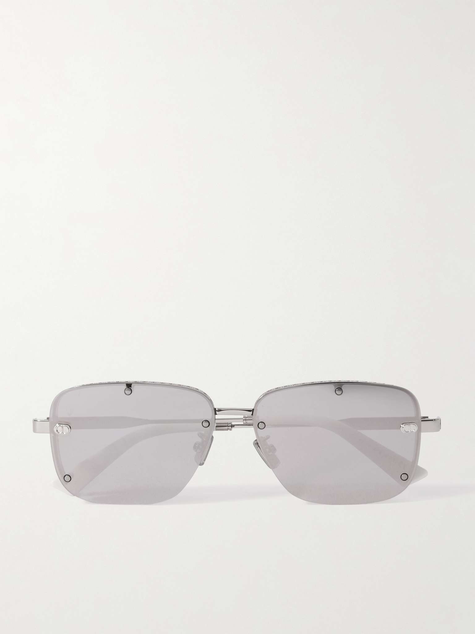 NeoDior S4U Rectangle-Frame Gunmetal-Tone Sunglasses - 1