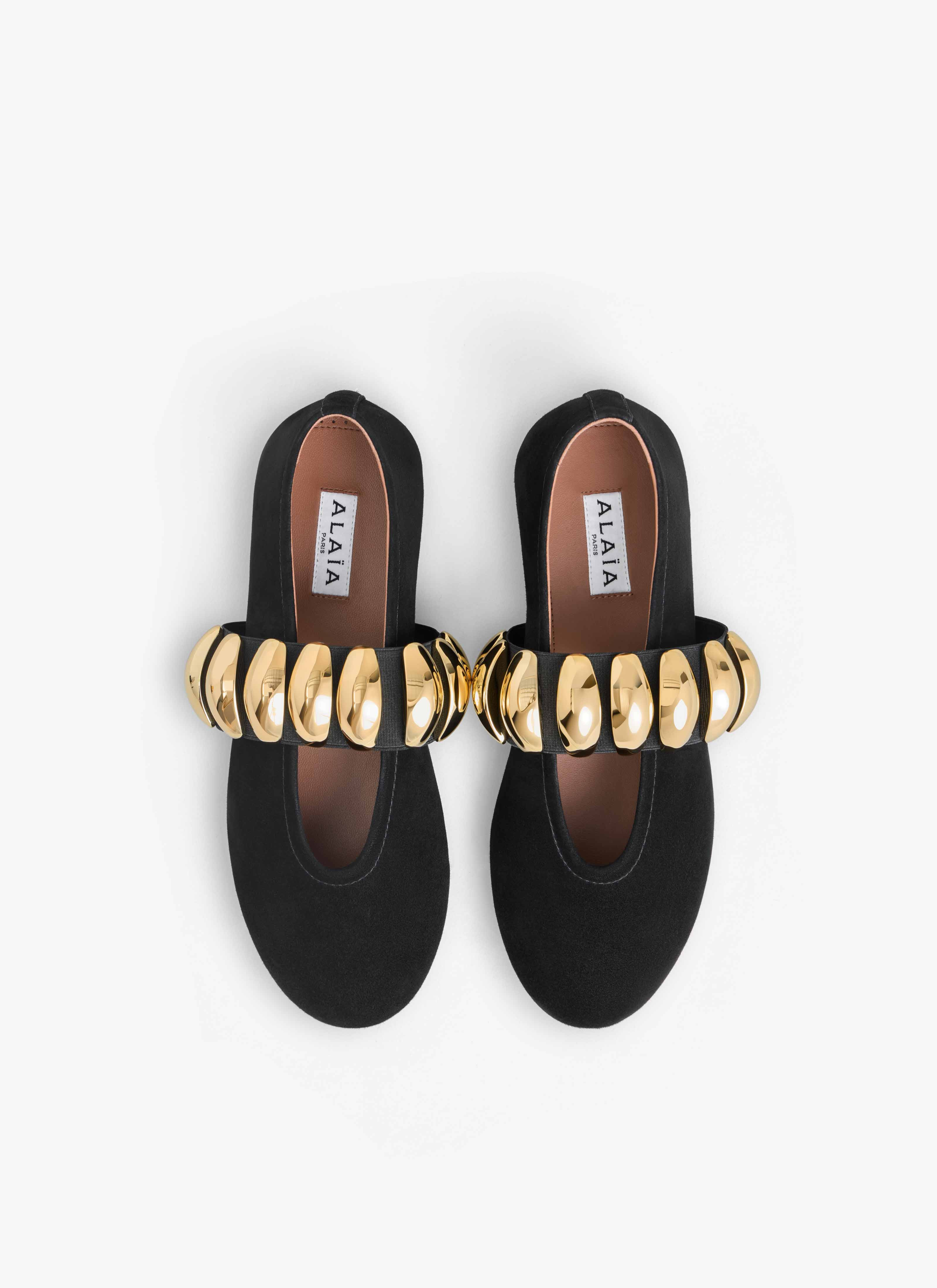 JEWEL BALLET FLATS IN SUEDE - 3