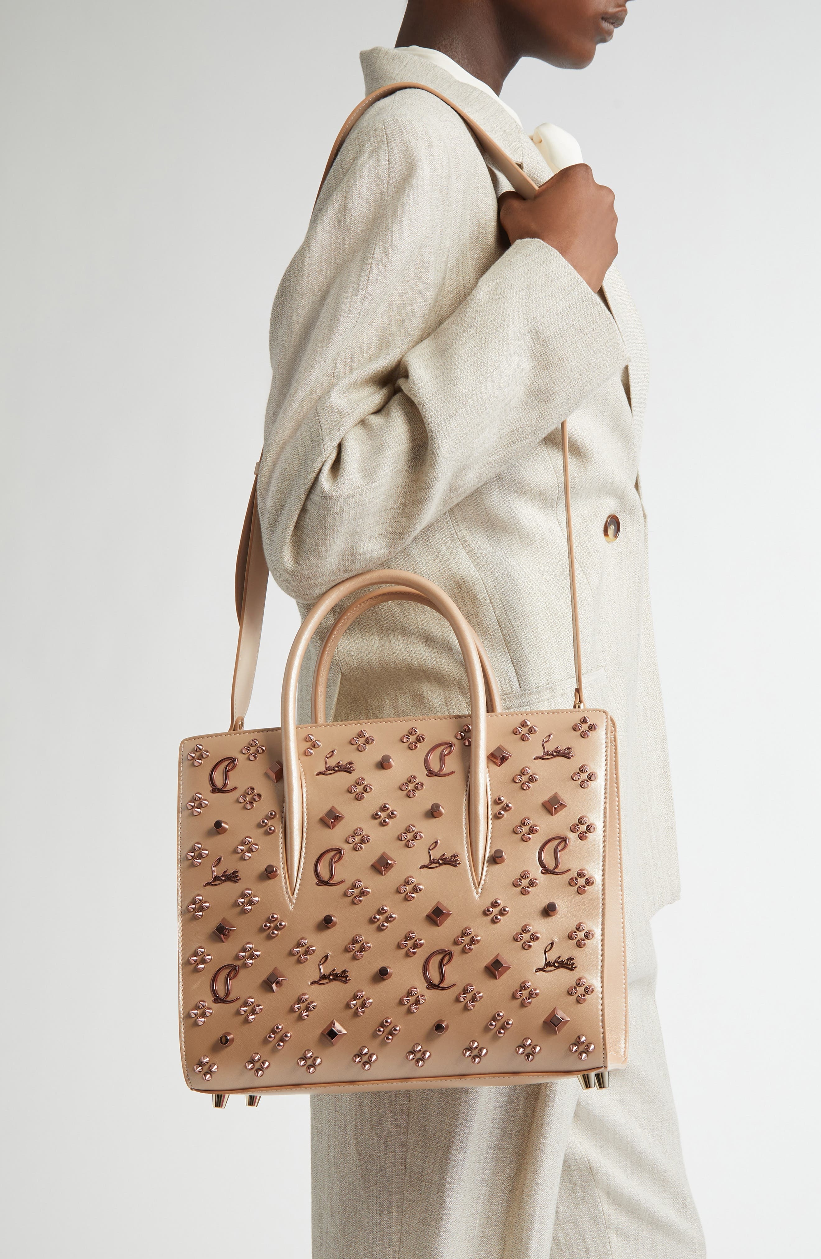 Christian Louboutin Paloma Loubinthesky Leather Top Handle Bag in Leche/Multi at Nordstrom - 2