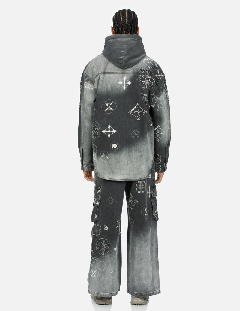 EVISU TIE-DYE KAMON AND SEAGULL PRINT REGULAR FIT SHIRT JACKET outlook