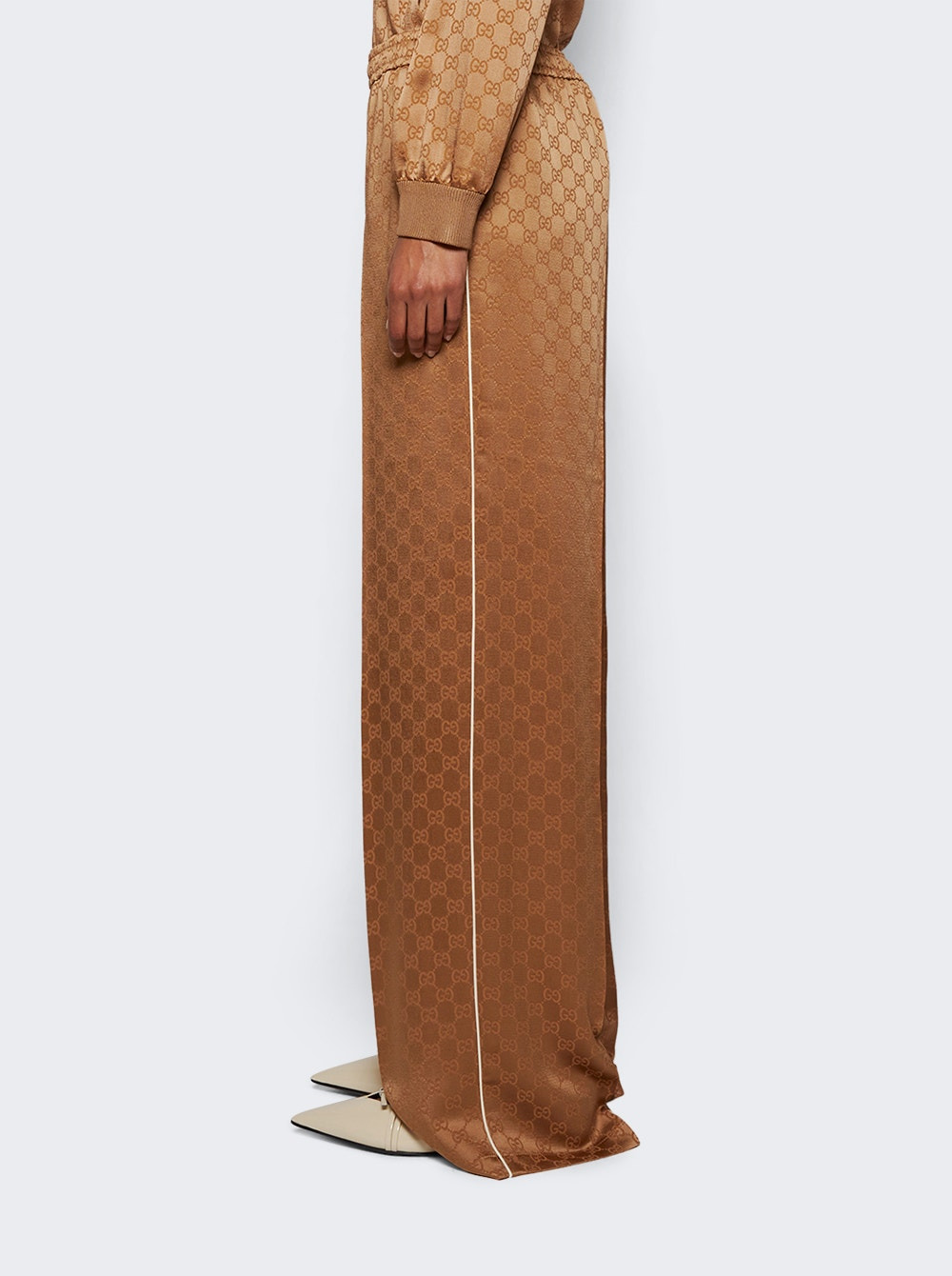 Gg Jacquard Pants Vintage Camel - 4