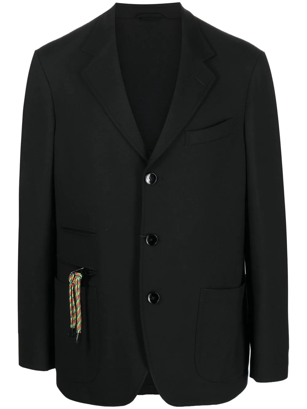 single-breasted multi-pocket suit jacket - 1