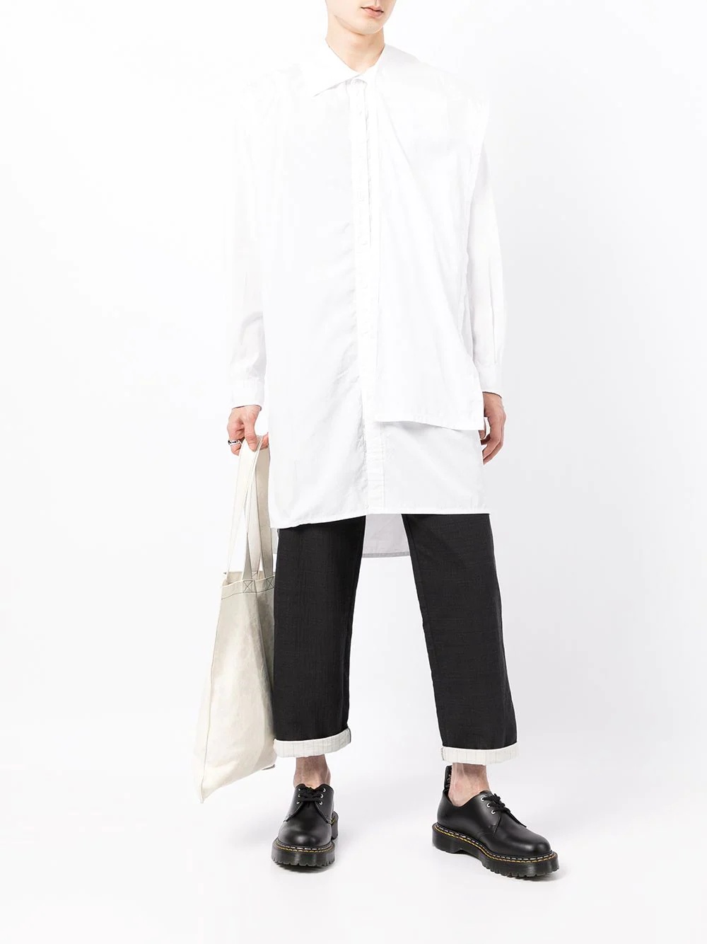 layered oversized shirt - 2