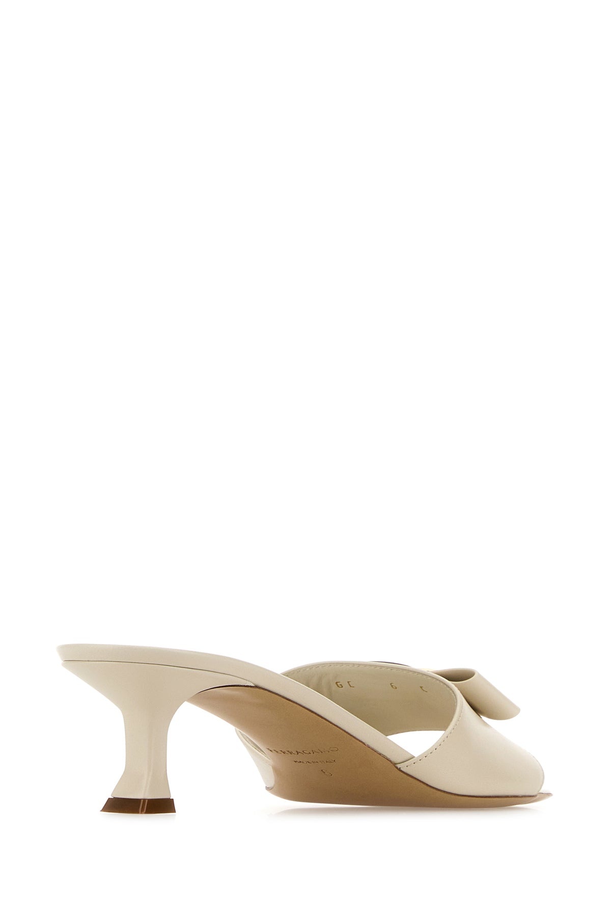 Ivory leather Zelie mules - 3