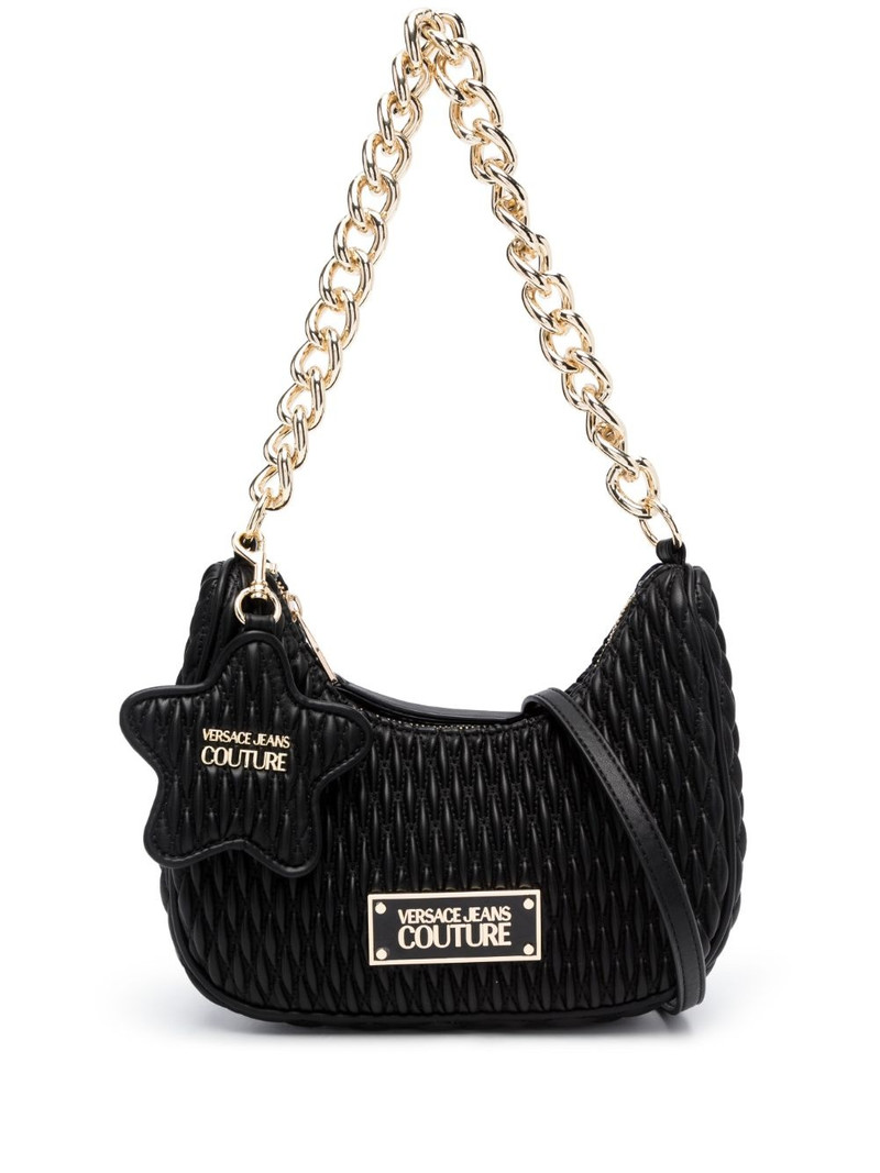 logo-plaque quilted shoulder bag 1