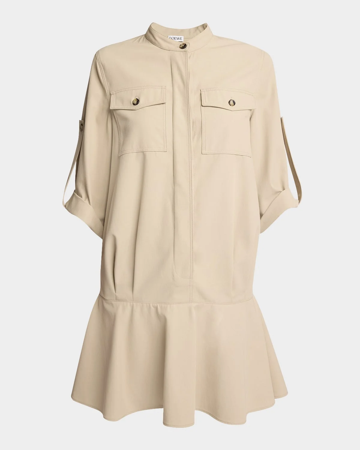 Button-Front Utility Shirtdress - 1