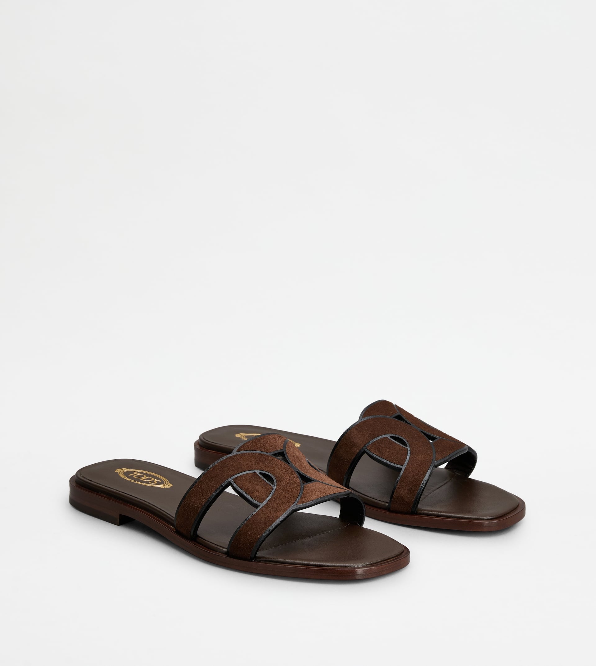 SANDALS IN SUEDE - BROWN - 3