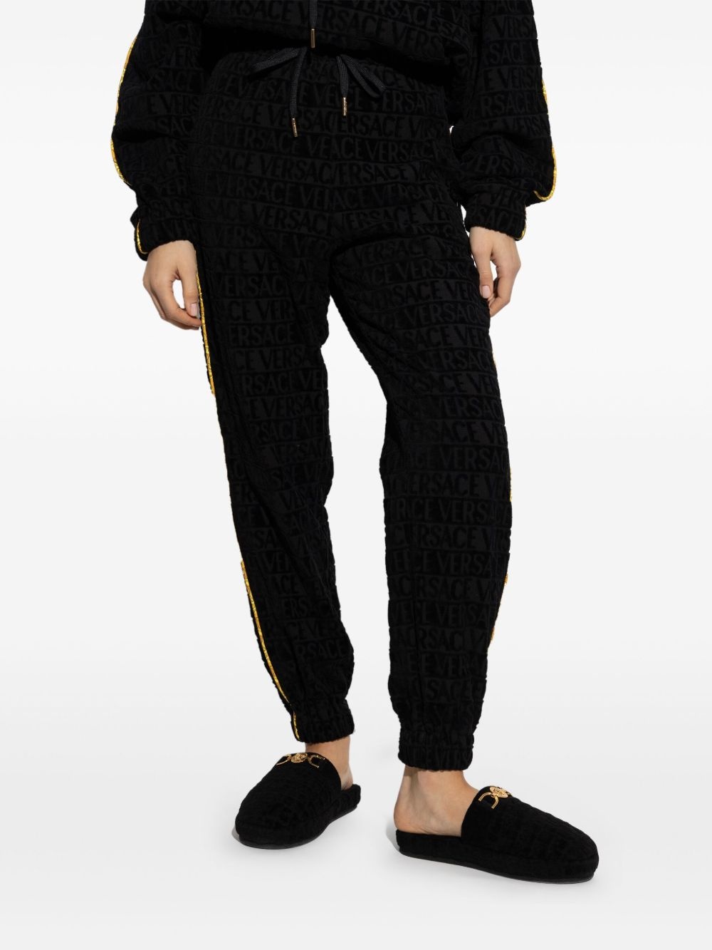 logo-jacquard track pants - 3