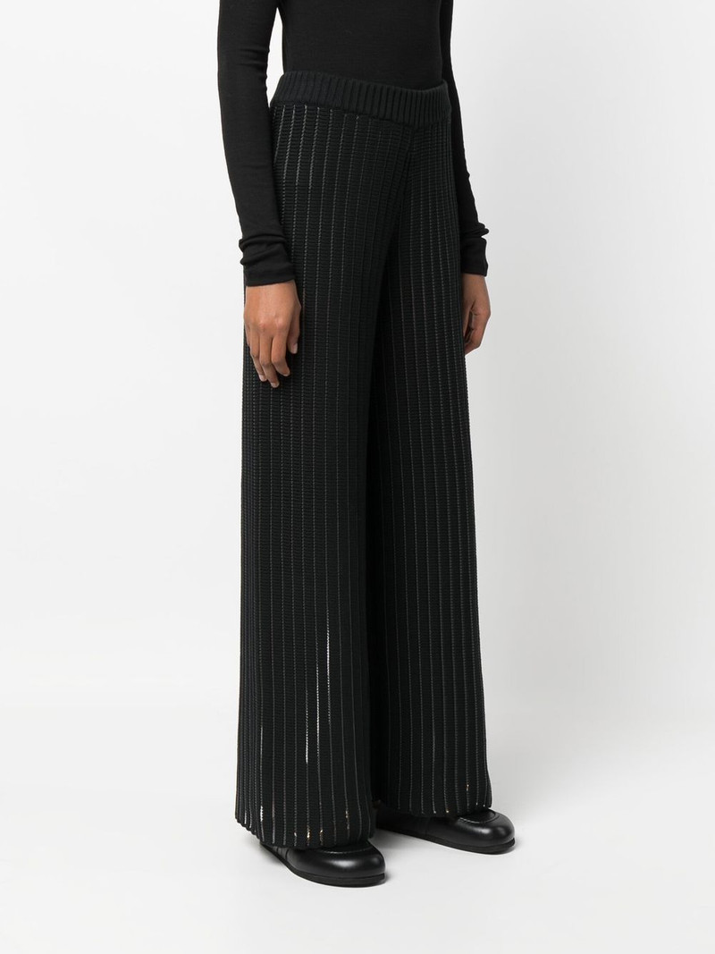 chunky-knit wide-leg trousers 3