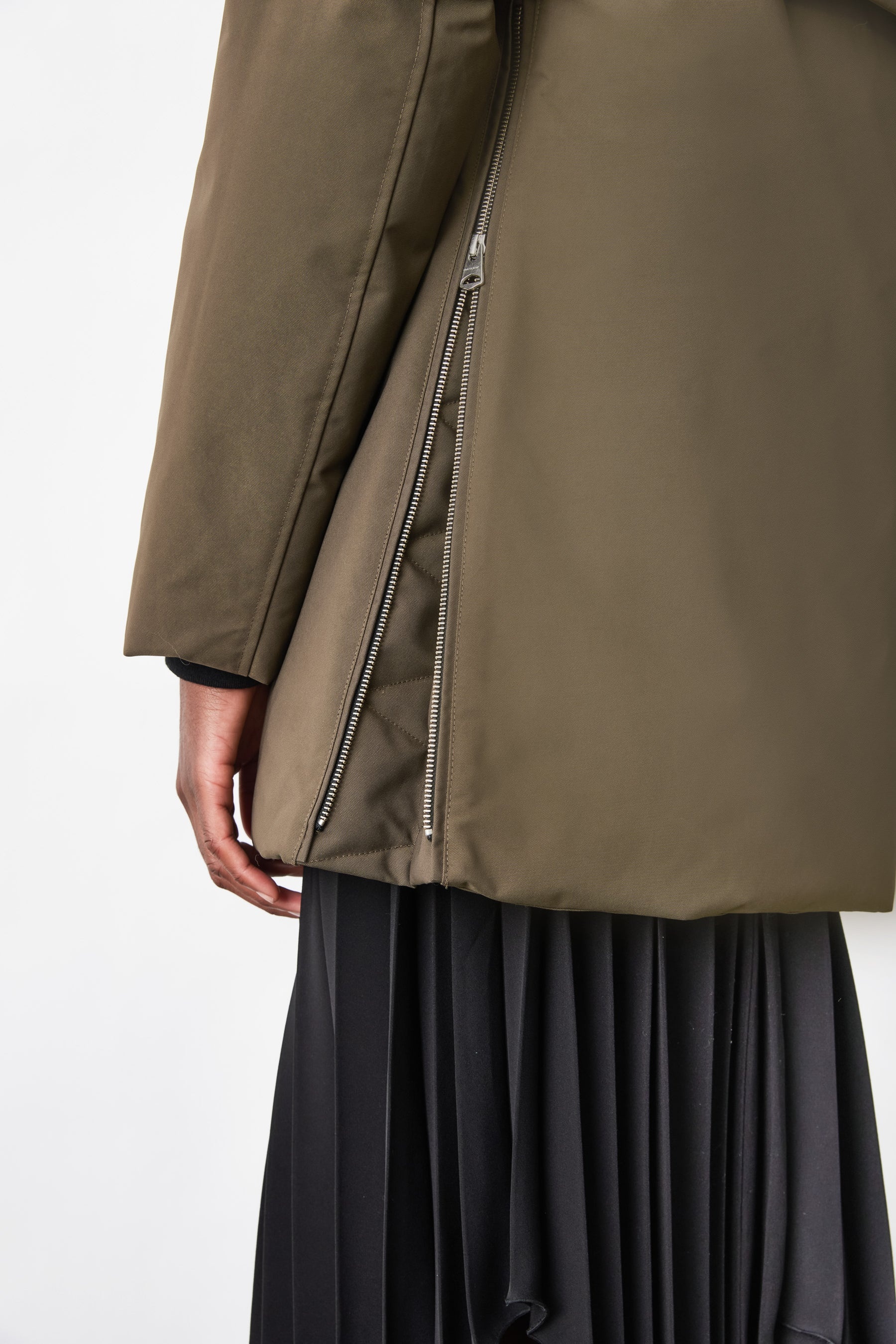 KINSLEE 2-in-1 oversized down parka with bib and natural fur - 6