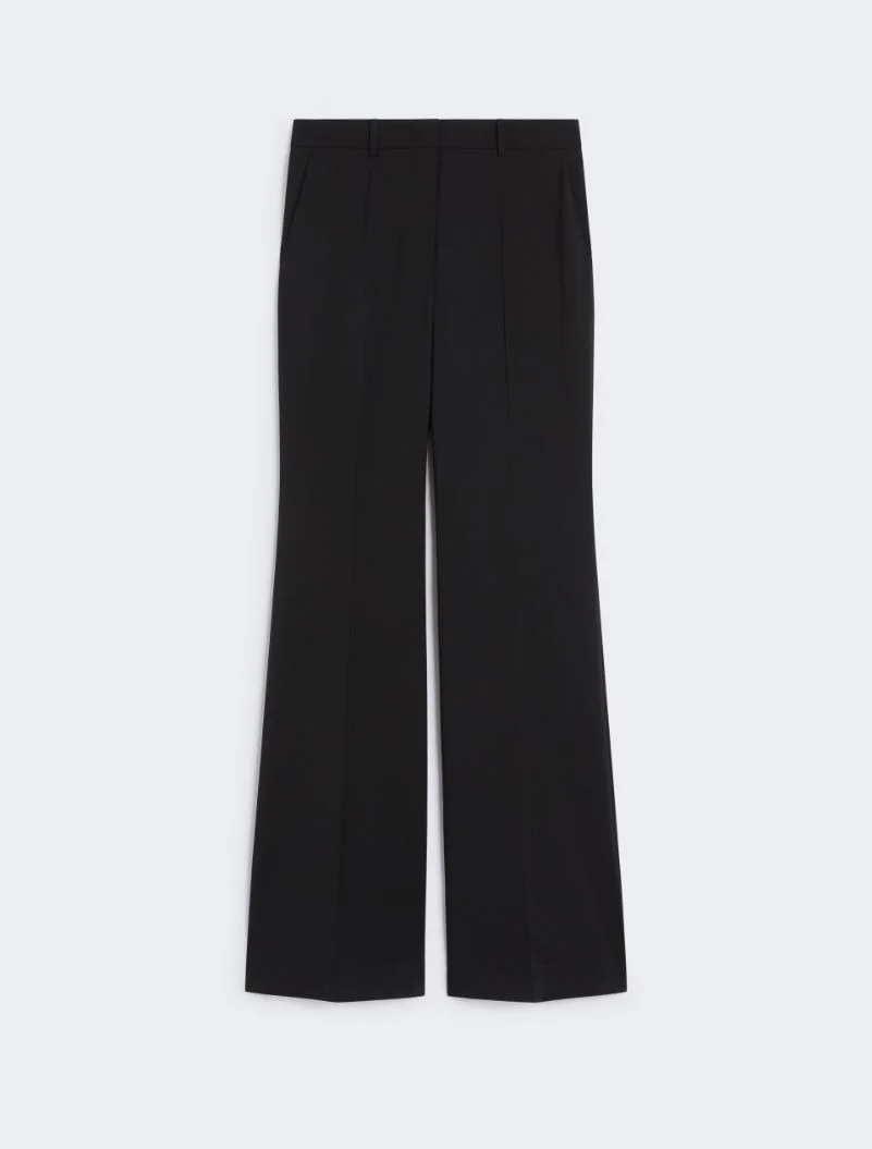 Flared stretch wool trousers - 1