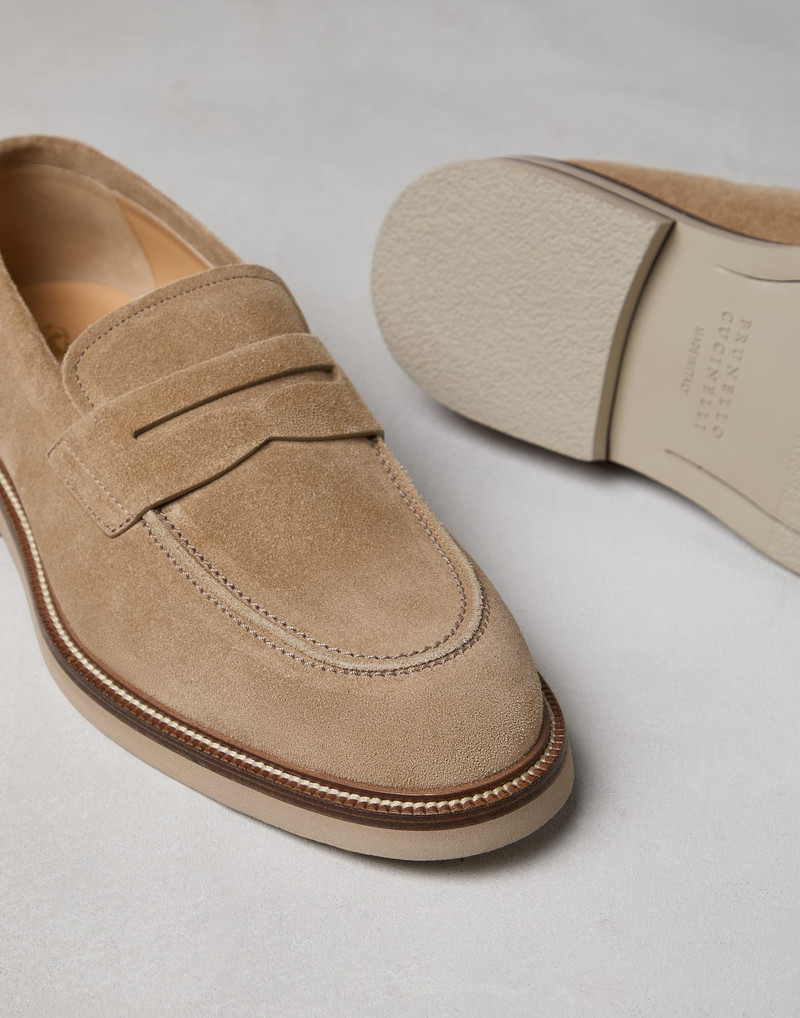 Suede penny loafers 3