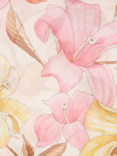 FERRAGAMO floral-print cashmere scarf outlook